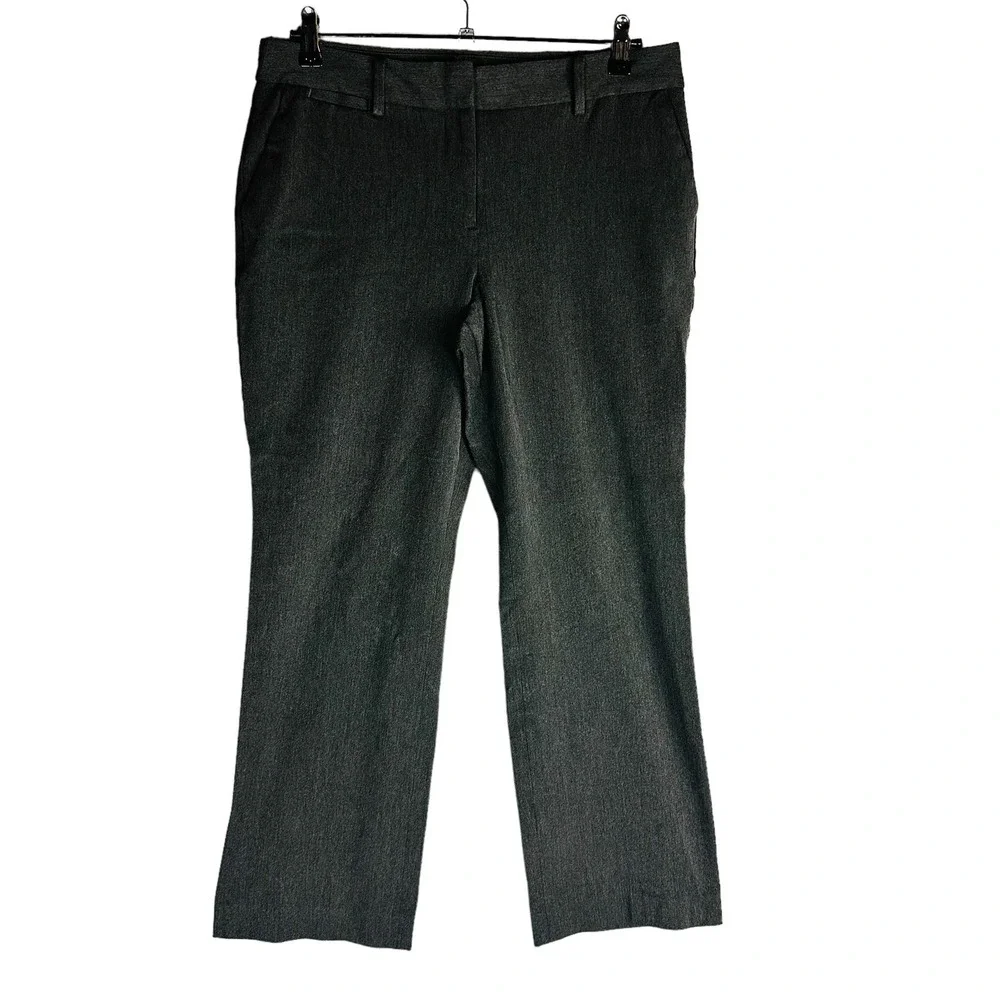 Talbots Womans 10P Petite Curvy Barely Boot Cut Dress Pants Grey Thick Stretch - Picture 1 of 7